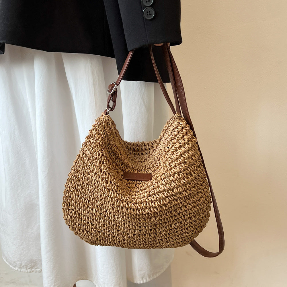 Sac Fourre-Tout en Paille pour des Vacances Stylées